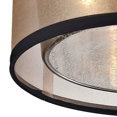 Elk Lighting Diffusion 2-Lght Flush Mount in Brnz w/Organza & Mercury Glass 57025/2